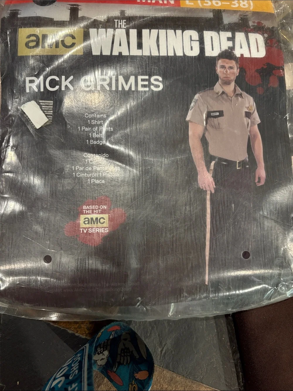 The Walking Dead Rick Grimes Sheriff Costume - Tan & Brown size Large 36-38
